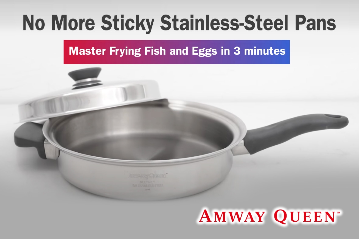 【No More Sticky Stainless-Steel Pans Master】 Frying Fish and Eggs in 3 minutes