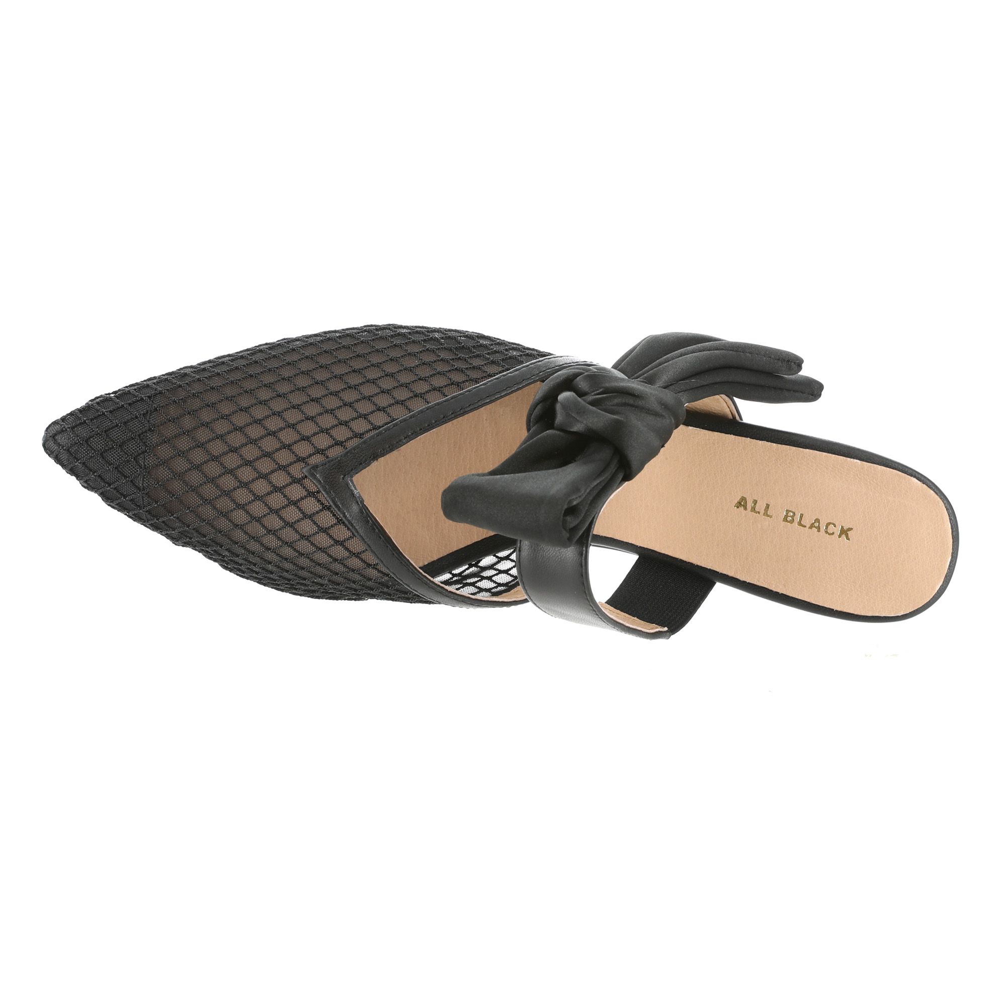 ALL BLACK Side Bow Mule Women's Pump