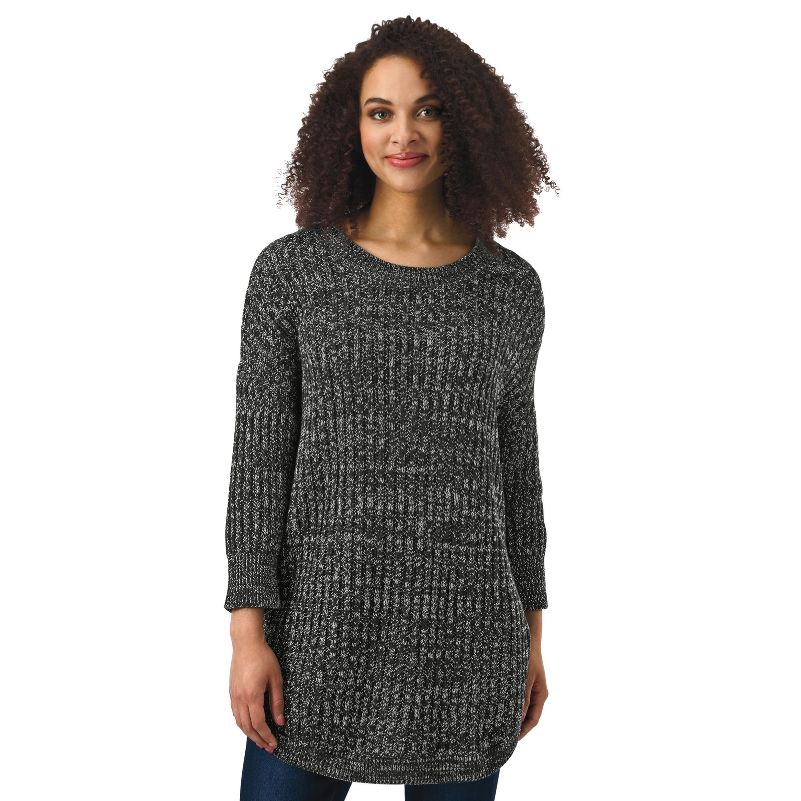 Masseys Chunky Knit Sweater Black Sweaters M