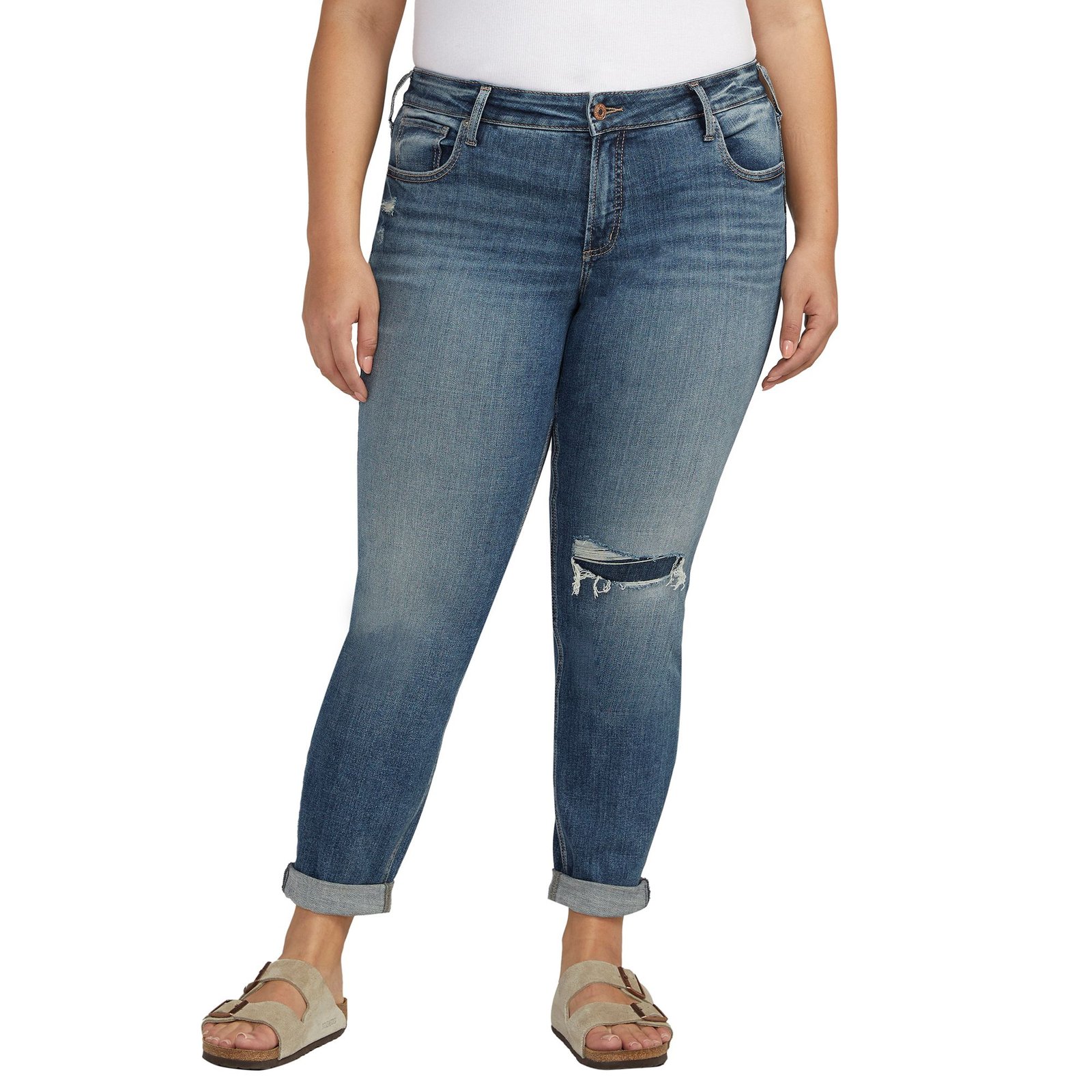 Silver Jeans Women's Boyfriend Jean Blue Pants 31-29