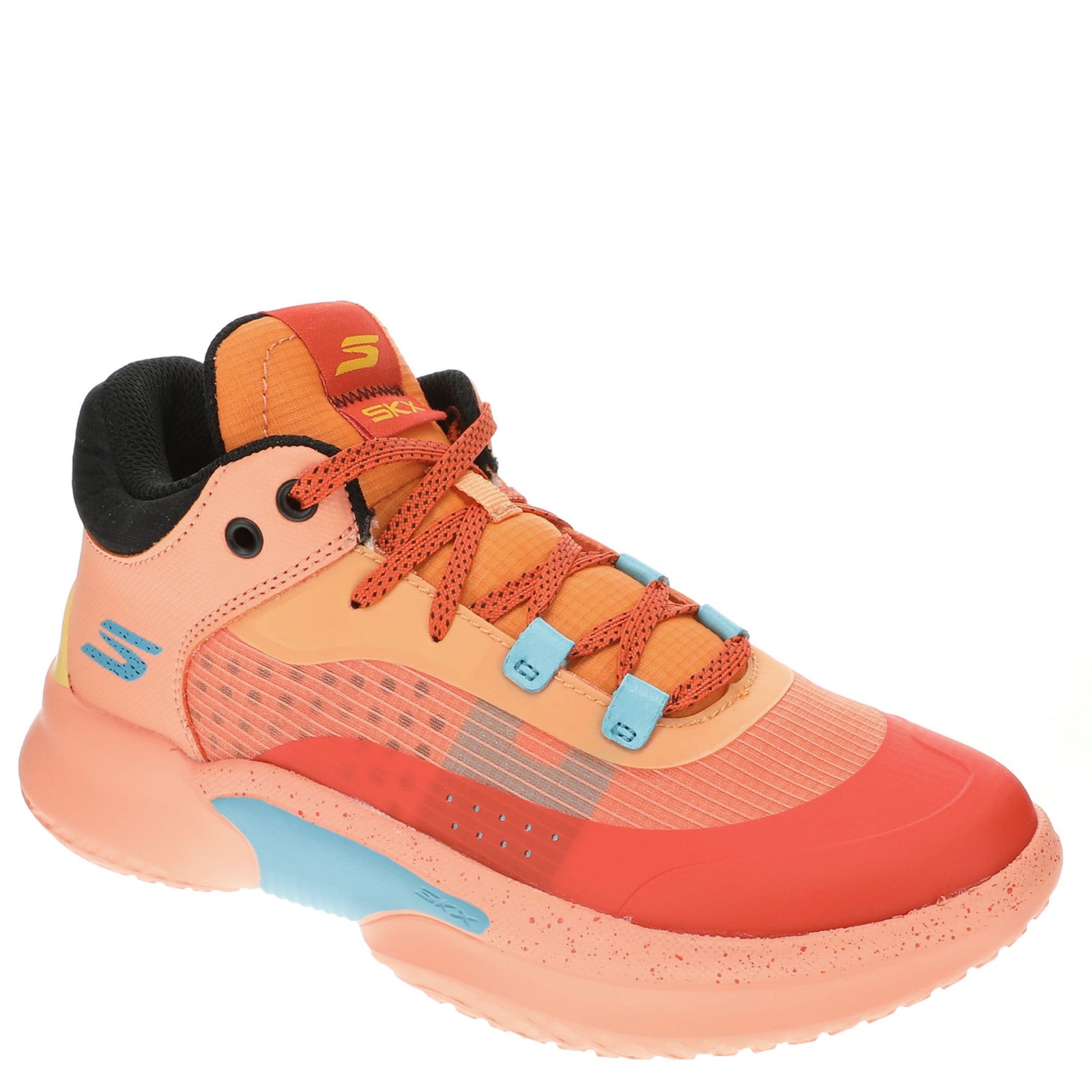 Skechers SKX Court Hype 406071L Boys' Toddler-Youth Orange Sneaker 4 Youth M