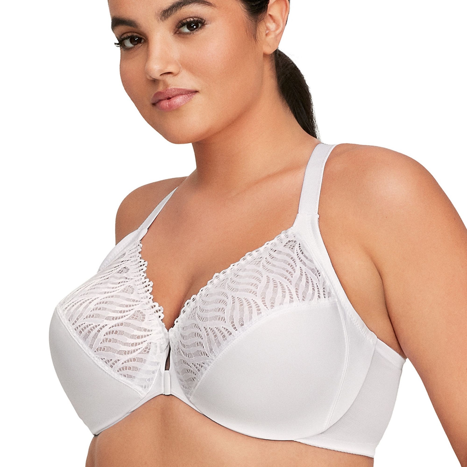 Glamorise Wonderwire Front Close T-Back Bra - Picture 6 of 6