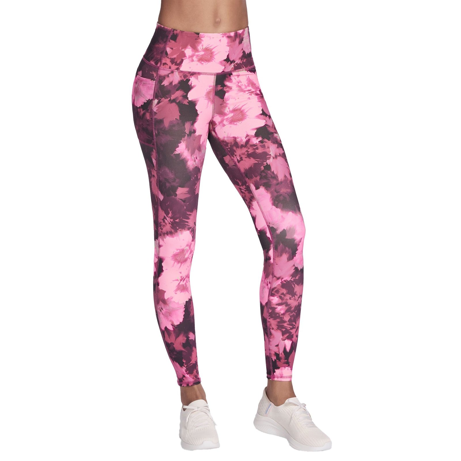 Skechers Women's GOFLEX Rib Inbloom Full Length High-Waisted Legging Multi Pants