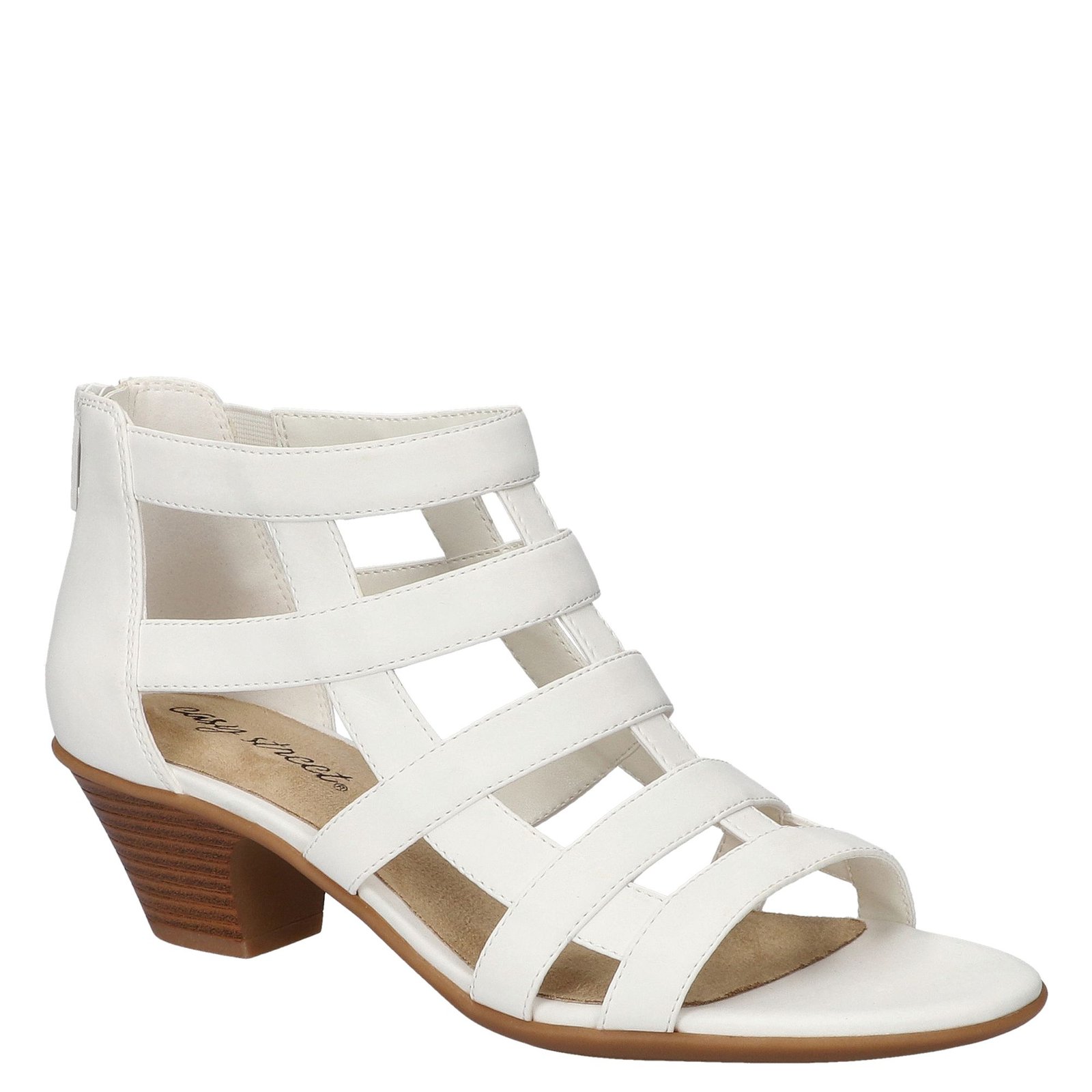 Easy Street Marg Women's White Sandal 12 W
