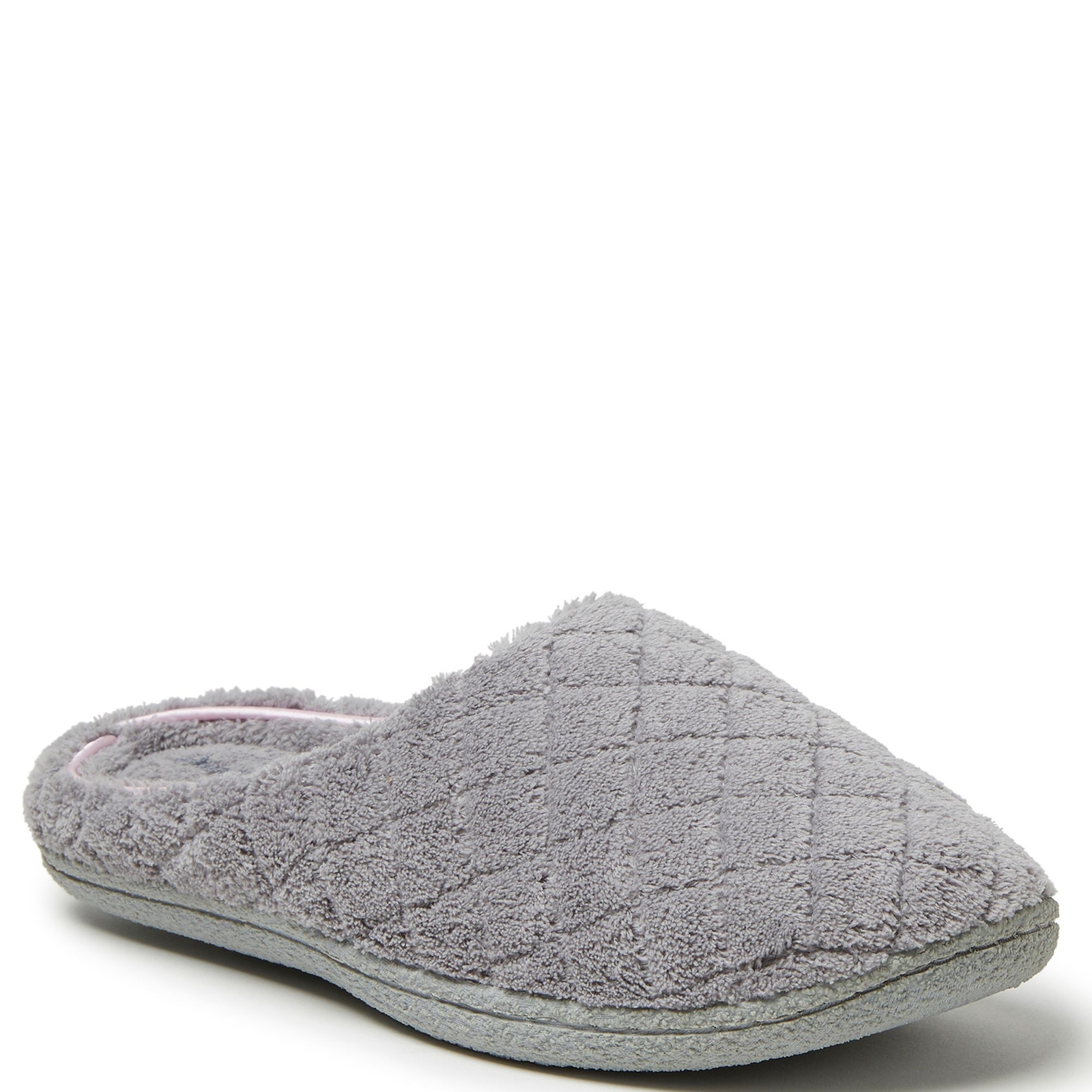 Dearfoams Leslie Quilted Terry Clog Women's Grey Slipper M M