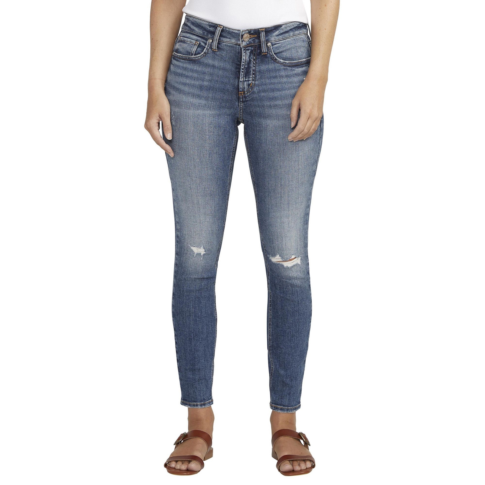 Silver Jeans Women's Suki Skinny Jean Blue Pants 27-29