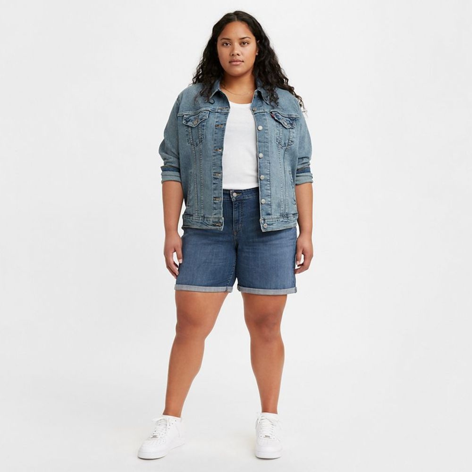 Levi's Women's Mid-Length Short Blue Shorts 28