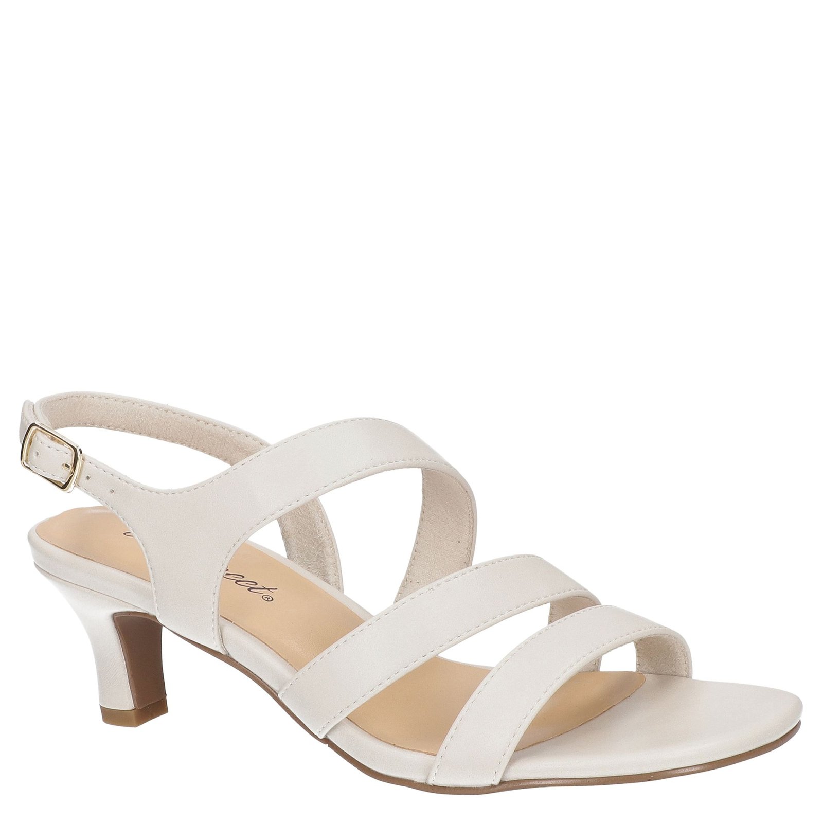 Easy Street Women's Como Heeled Sandals - Bone