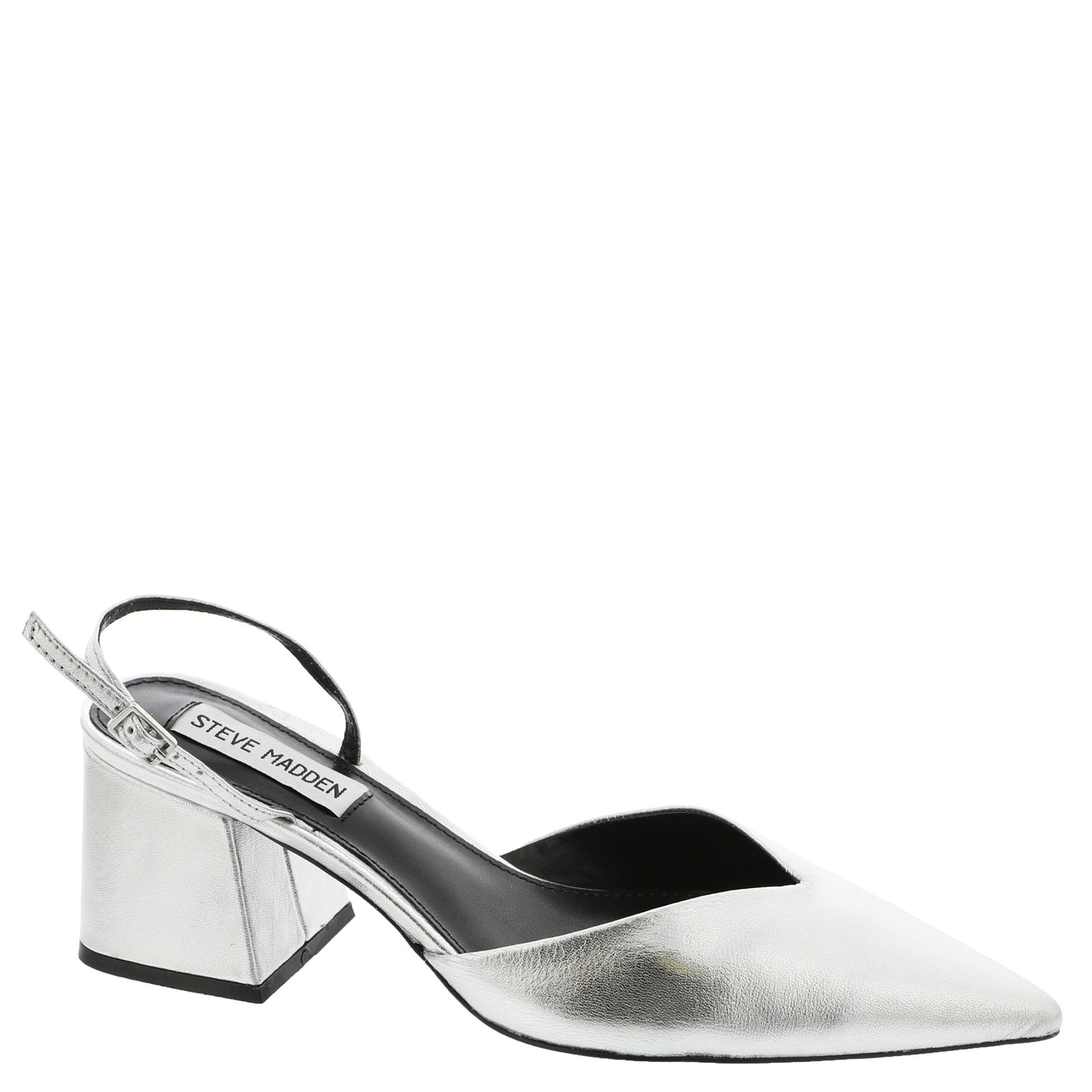 Steve Madden Courtnie Women's Metallic,Silver Pump 7.5 M