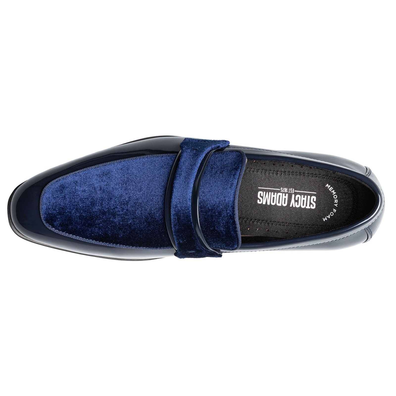 Stacy Adams Shoes Spratley Moc Toe Saddle Slip On Navy Size 7.5 — photo 2