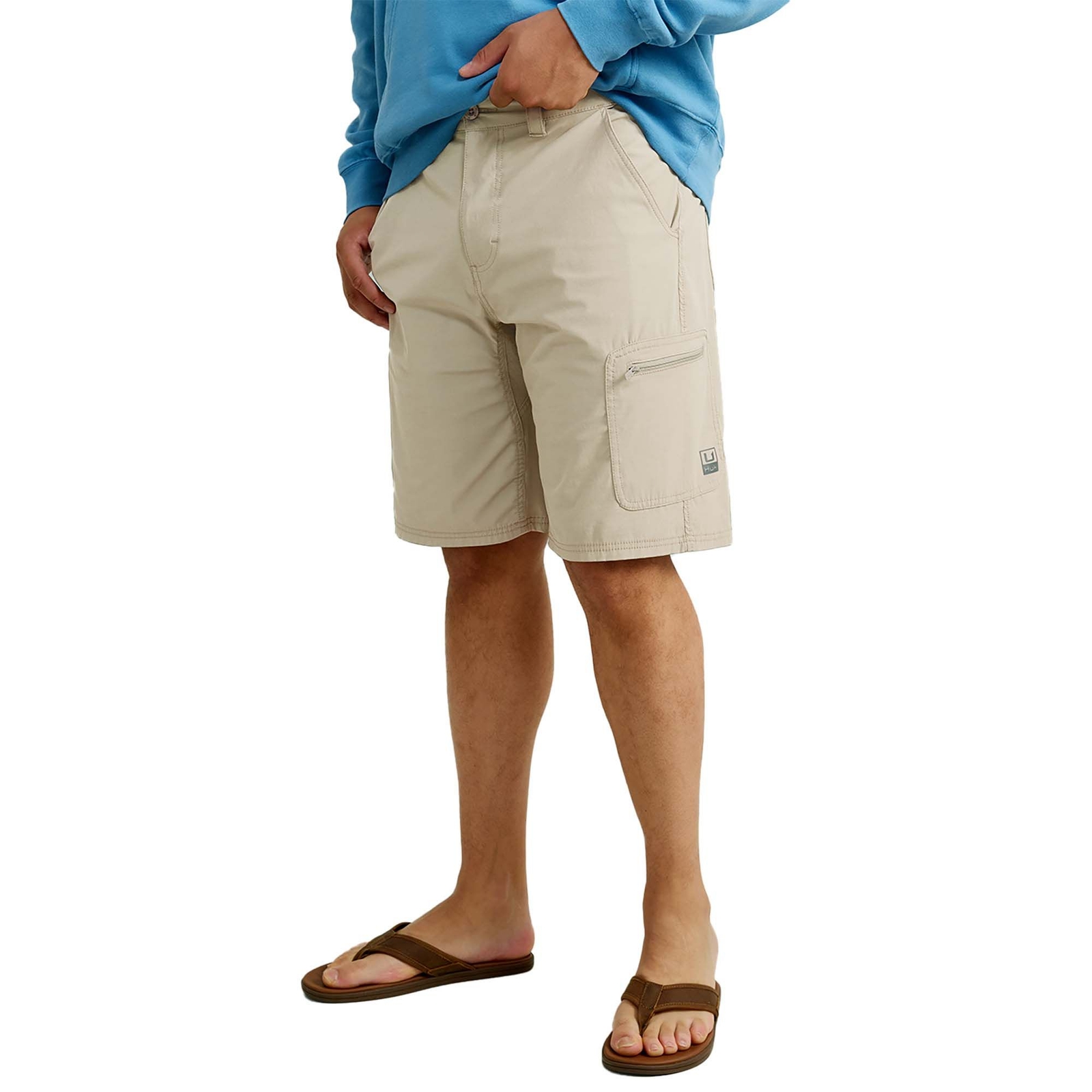HUK Men's NXTLVL Short Tan Shorts XL