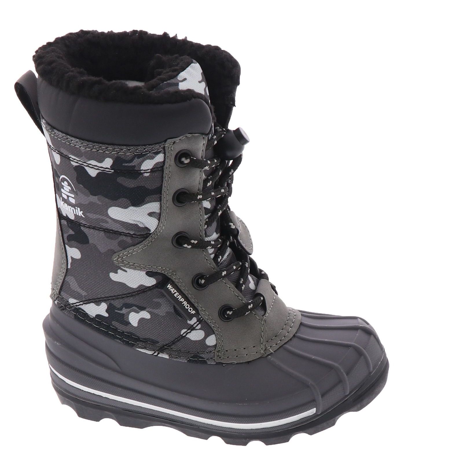 Kamik Surfin Girls' Toddler-Youth Grey Boot 1 Youth M