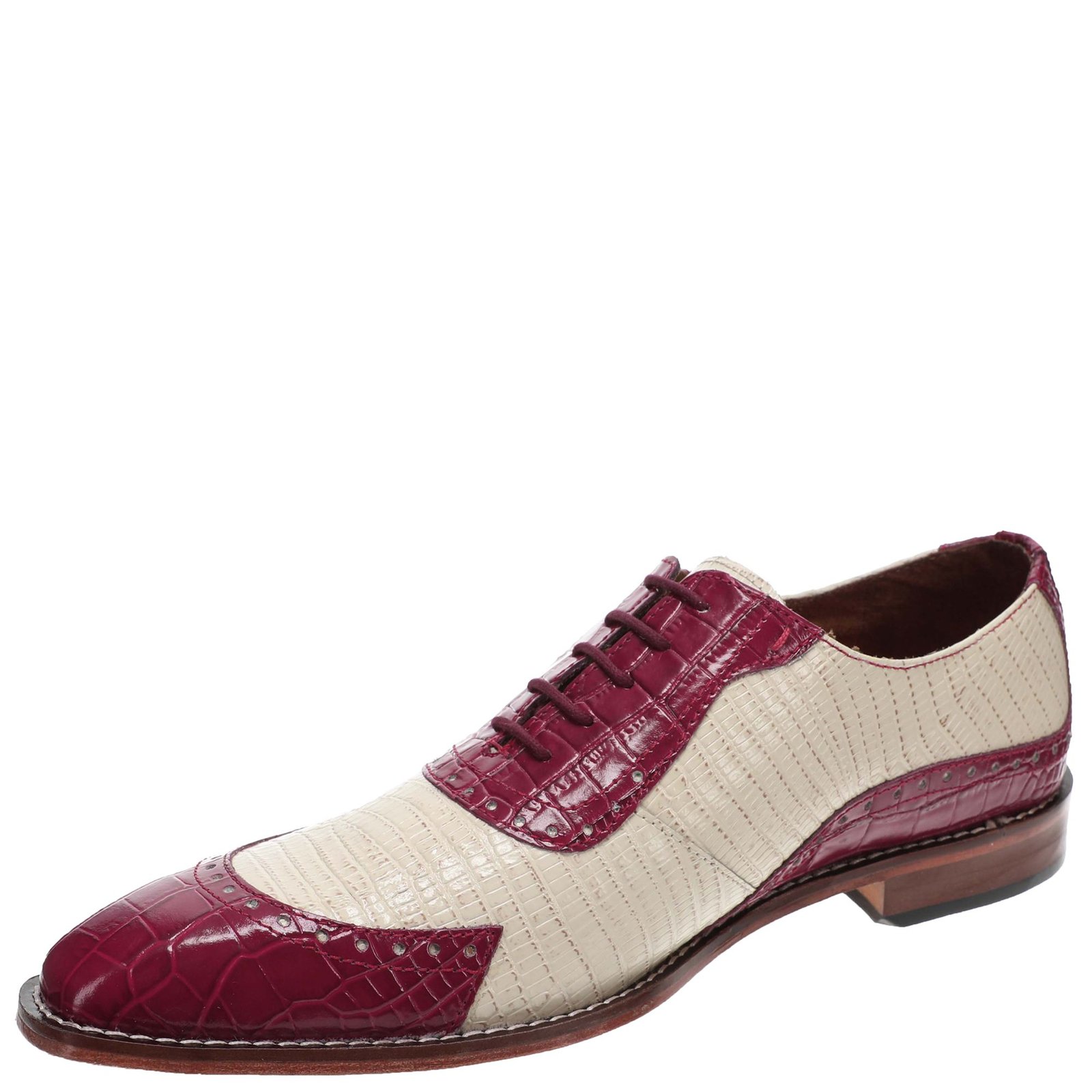 Stacy Adams Shoes Tarango Modified Cap Toe Oxford Raspberry/Ivory Size 7 — photo 2