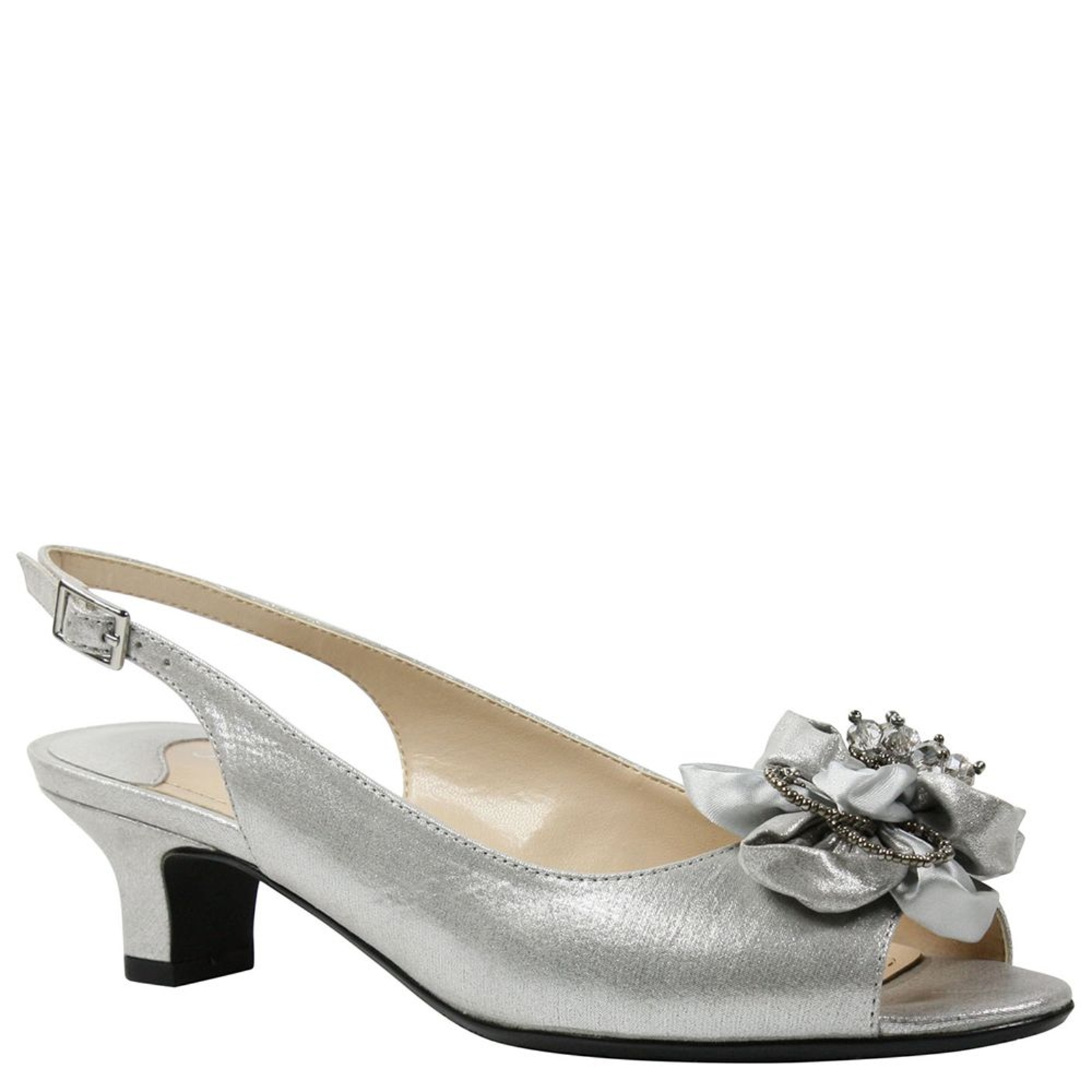 J. Renee Leonelle Women's Silver Metallic Pump 11 M
