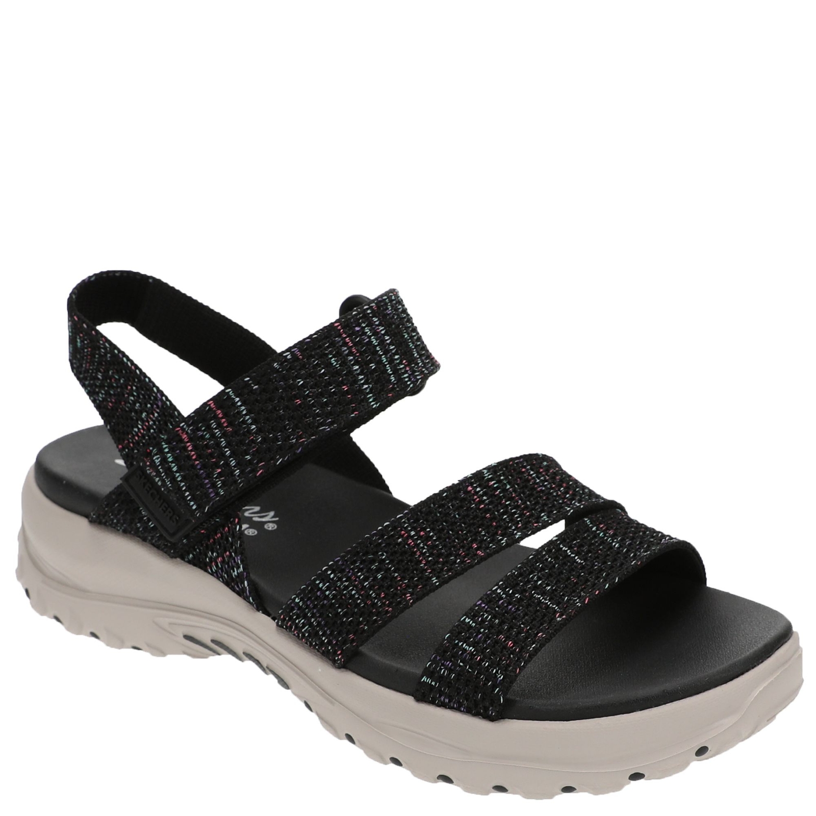 Skechers USA Reggae Bound 163681 Women's Black Sandal 9 M