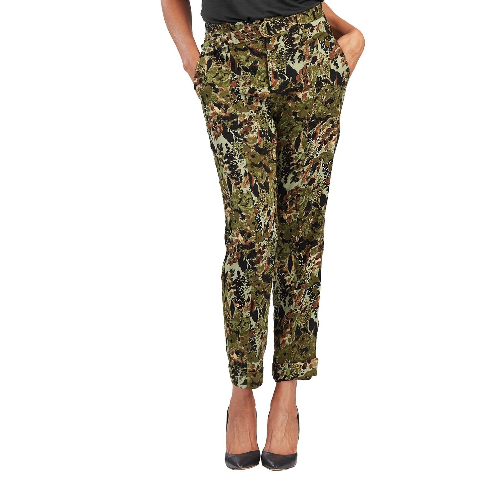 Masseys Belted Utility Pant Multi Pants 24W-Regular