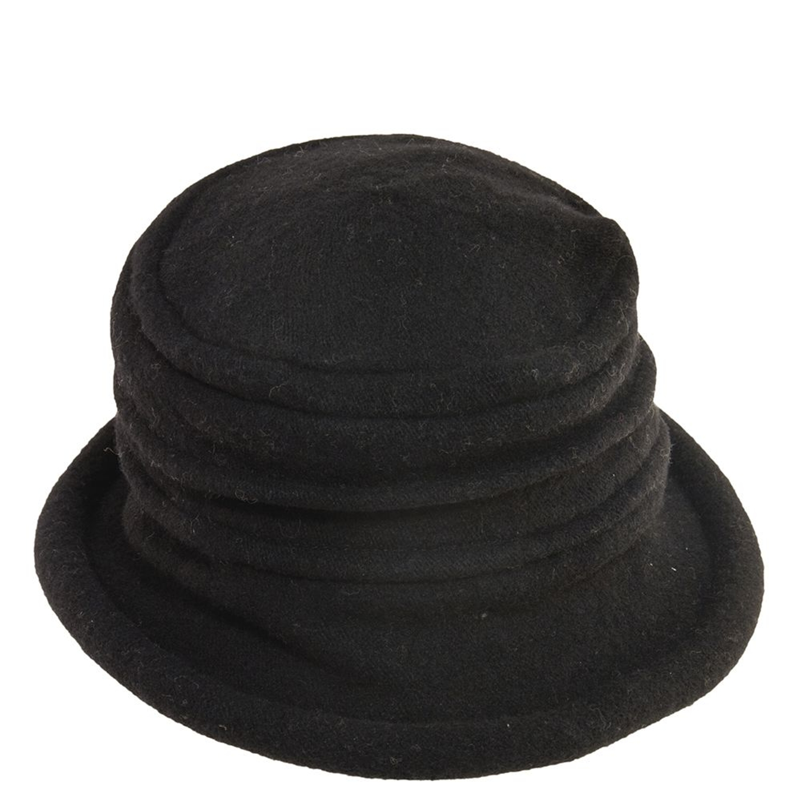 Scala Collezione Cloche Boiled Wool Women's Black Hats One Size
