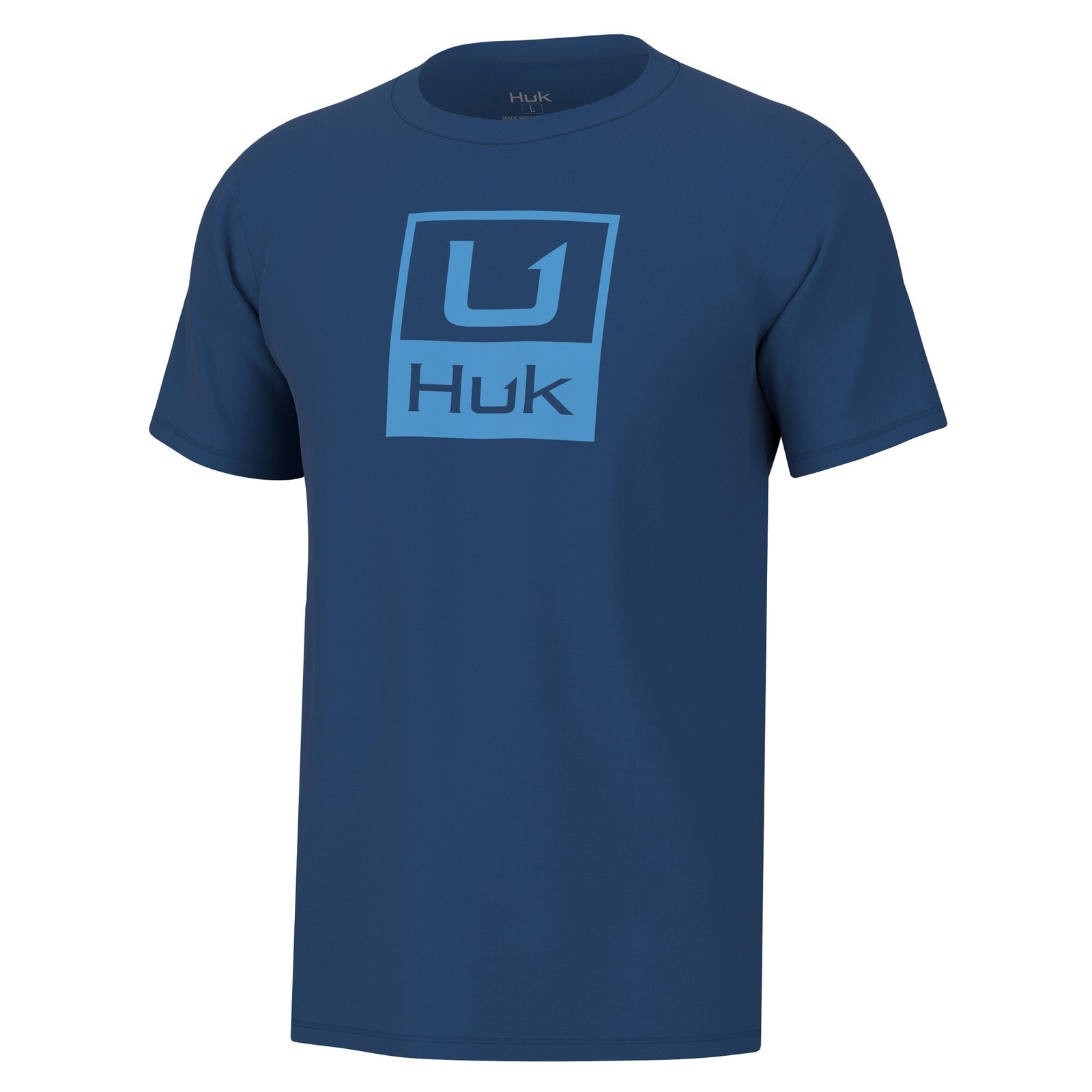 HUK Box SS Tee Blue Knit Tops XXXL