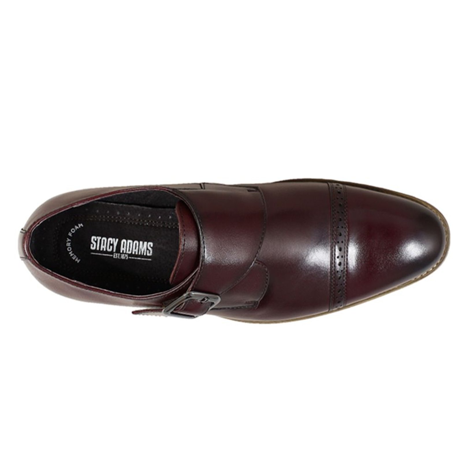 Stacy Adams Shoes Desmond Cap Toe Monk Strap Burgundy Size 8 — photo 2