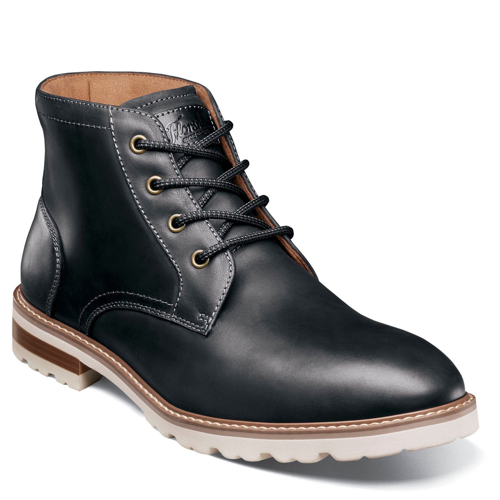 NEW FLORSHEIM men\'s renegade plain toe oxford shoes in black crazy horse Renegade Cap Toe Black Crazy Horse– La Favorita main image 2