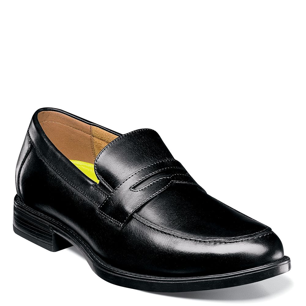 Florsheim Penny Loafers Shoes Mens Size 10.5 Black Leather Slip On Ortholite Florsheim Mens Black Slip-on Penny Loafer Leather Dress  main image 3
