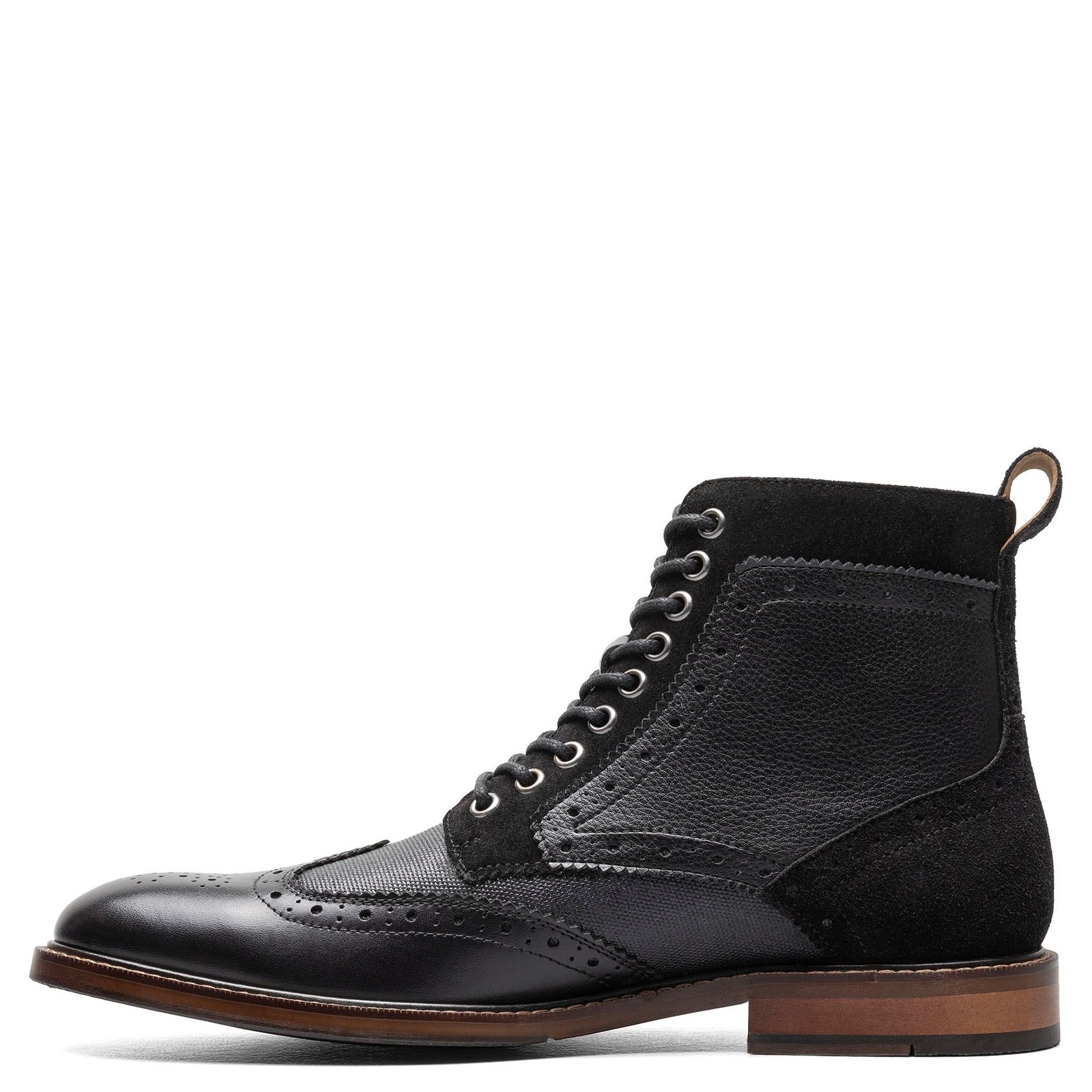 Stacy Adams Shoes Finnegan Wingtip Lace Up Boot Black Multi Size 9 — photo 2