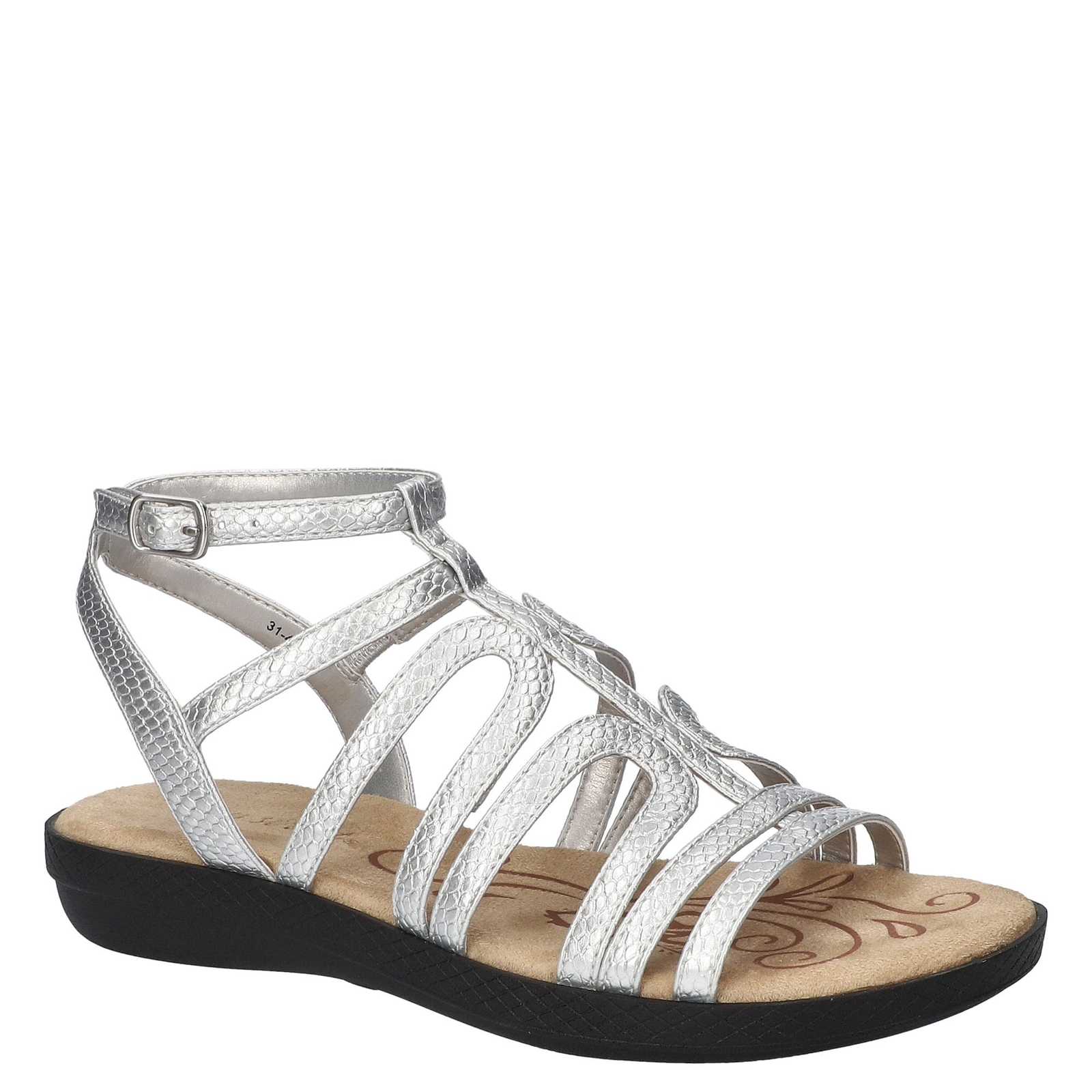 Easy Street Daylily Women's Silver Sandal 12 W