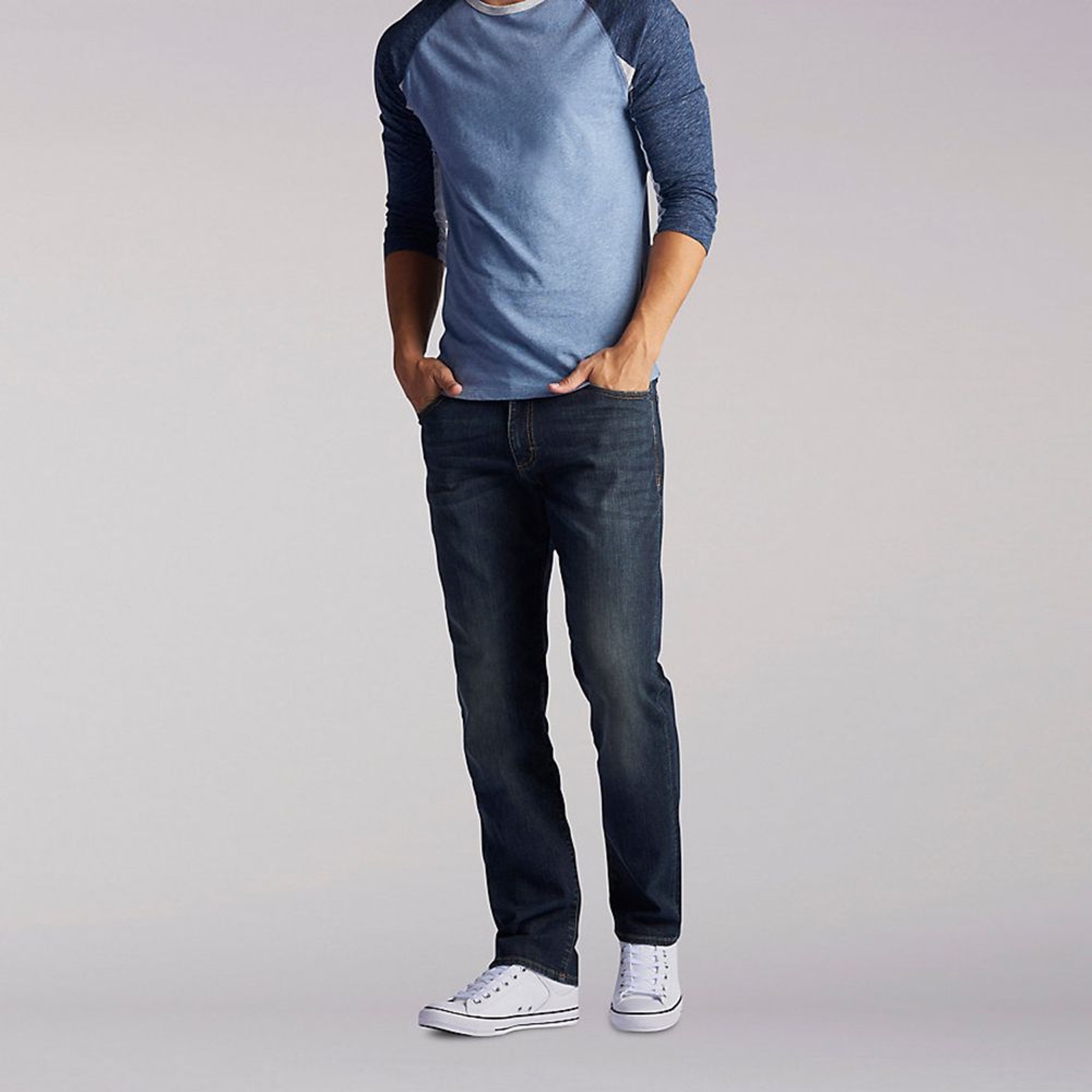 Lee Jeans Men's Extreme Motion Straight-Fit Tapered Jean Blue Pants 38-34
