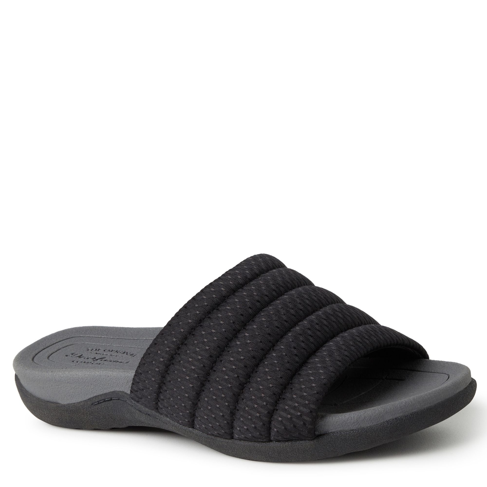 Original Comfort By Dearfoams Emma Low Foam Slide Women's Black Sandal 7 M