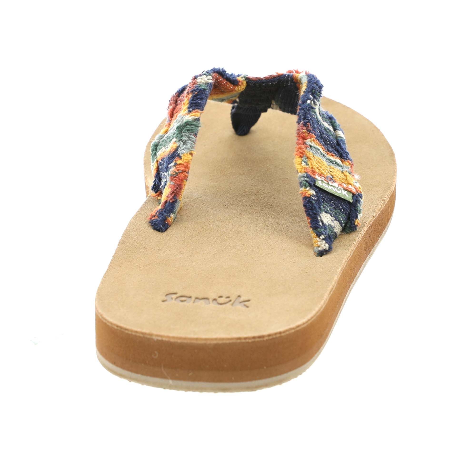 NWOB MENS SIZE 12 MULTI-COLOR SANUK FRAID NOT BLANKET FLIP  display picture 1