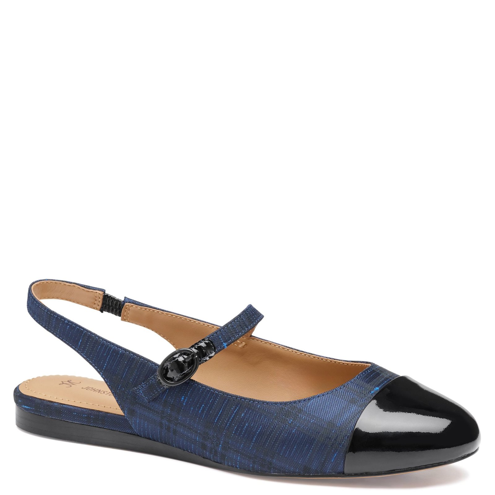 Johnston & Murphy Claire Mary Jane Slingback Women's Navy Slip On 8