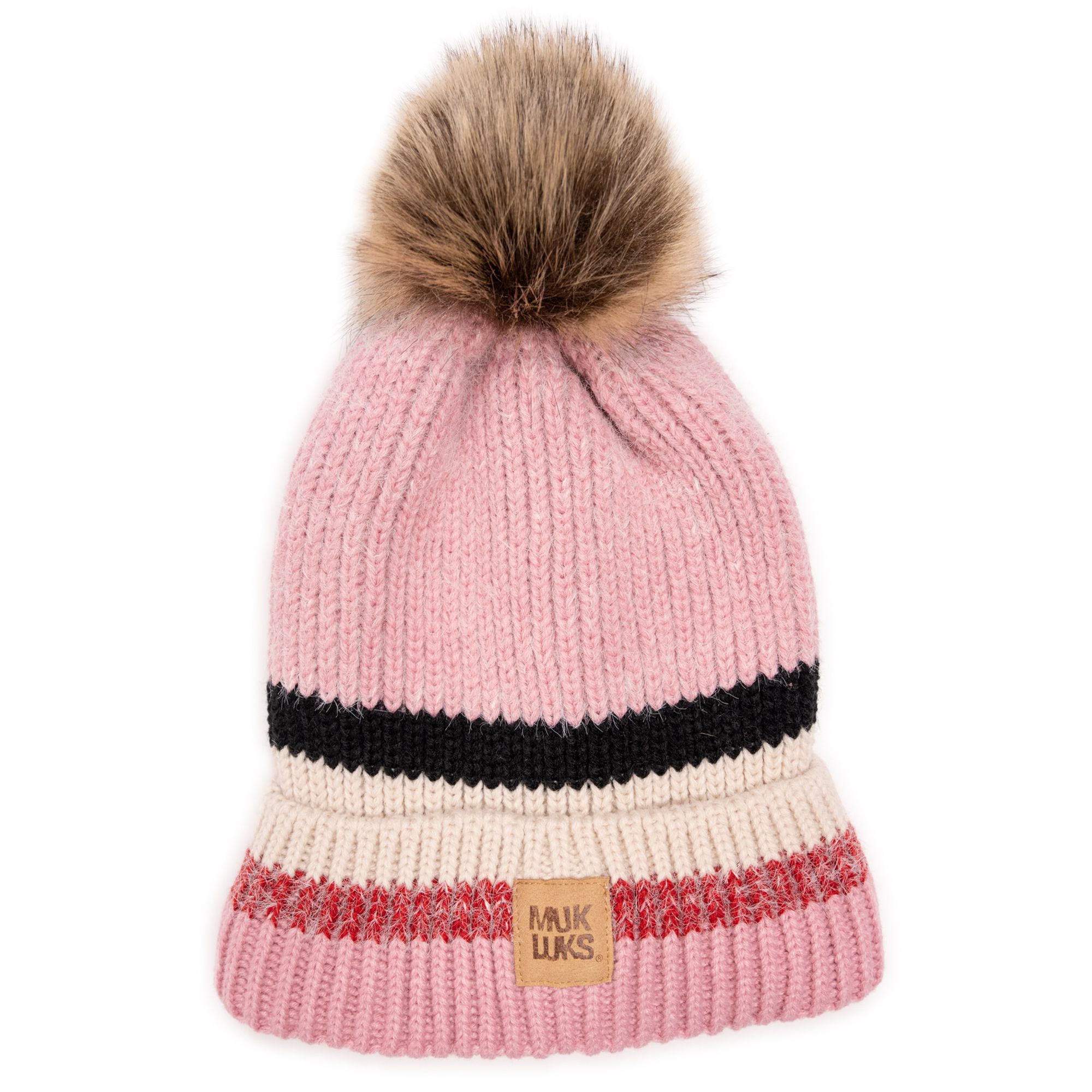 MUK LUKS Women's Eyelash Mix Ribbed Hat