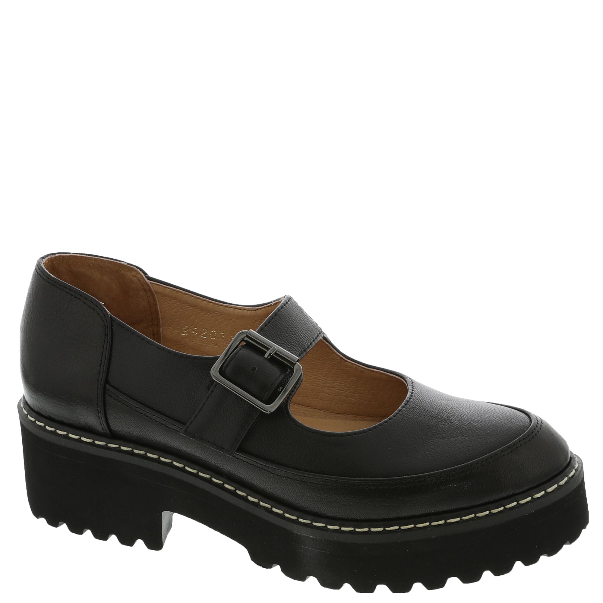 ALL BLACK Buckle Lugg Jane Womens Slip On 38890₽