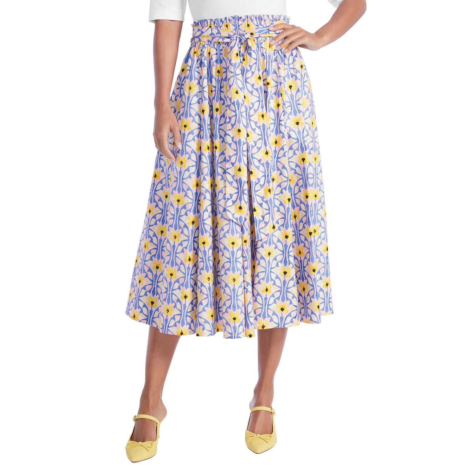 Masseys Tie-Front Midi Skirt Multi Skirts 4X Masseys Tie-Front Midi Skirt Multi Skirts 4X