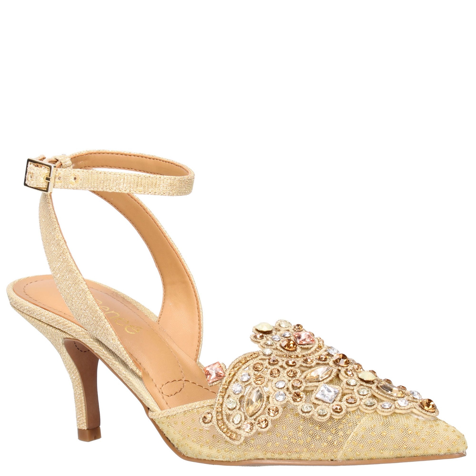 J. Renee Desdemona Women's Gold Sandal 6.5 M -  716992902412