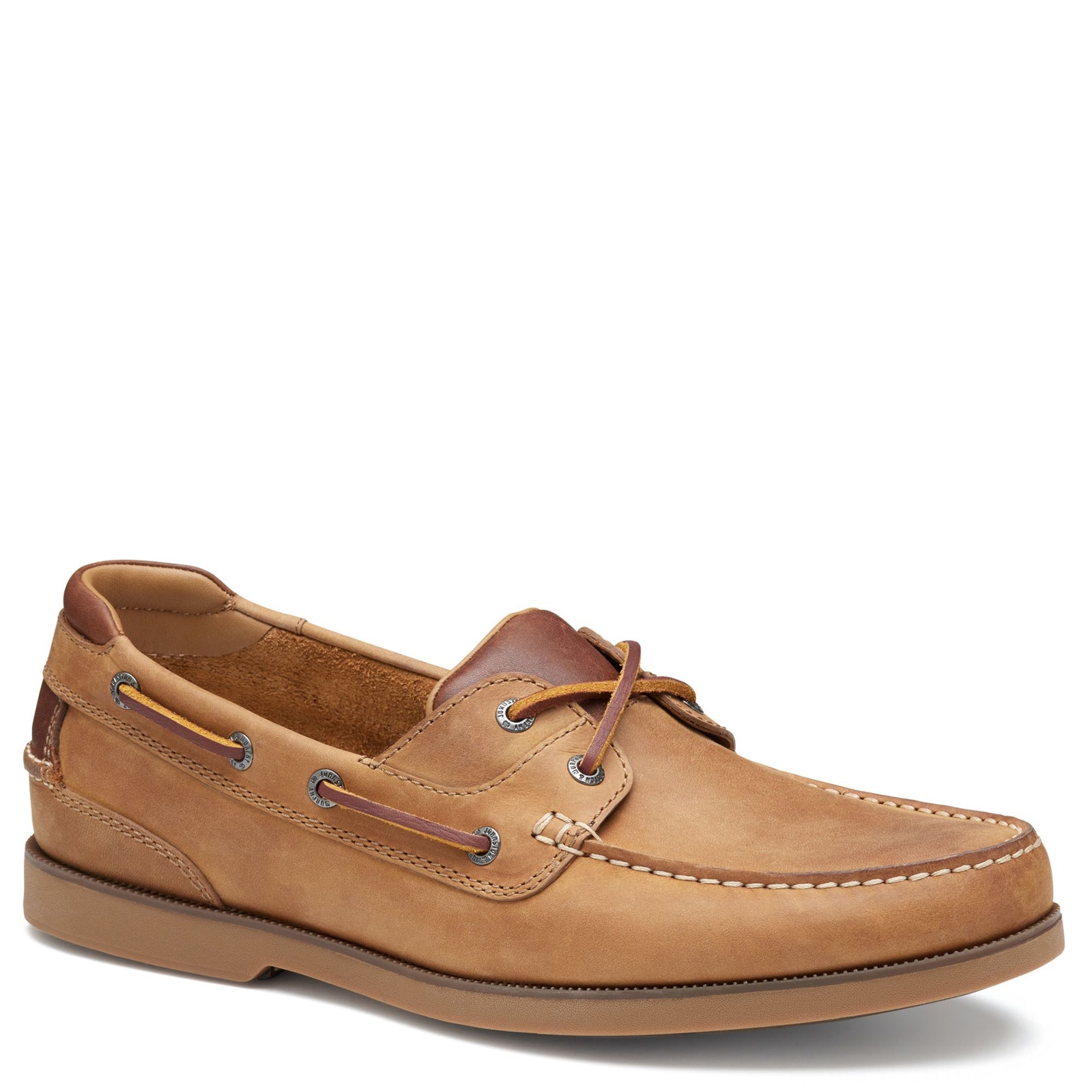 Johnston & Murphy Ventura 2 Eye Boat Shoe Men's Tan Oxford 12 M