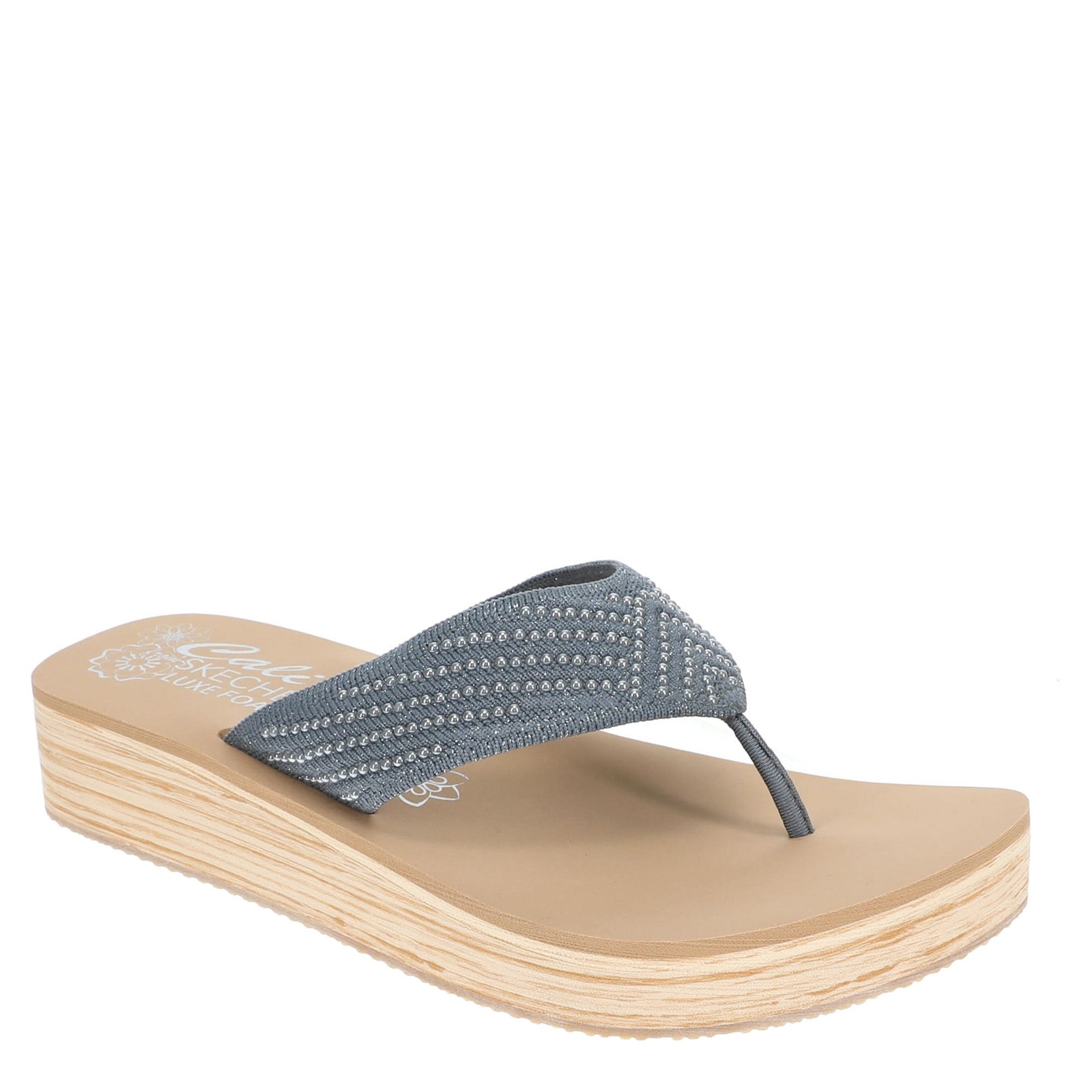 Skechers Cali Summers Mid 119521 Women's Grey Sandal 7 M