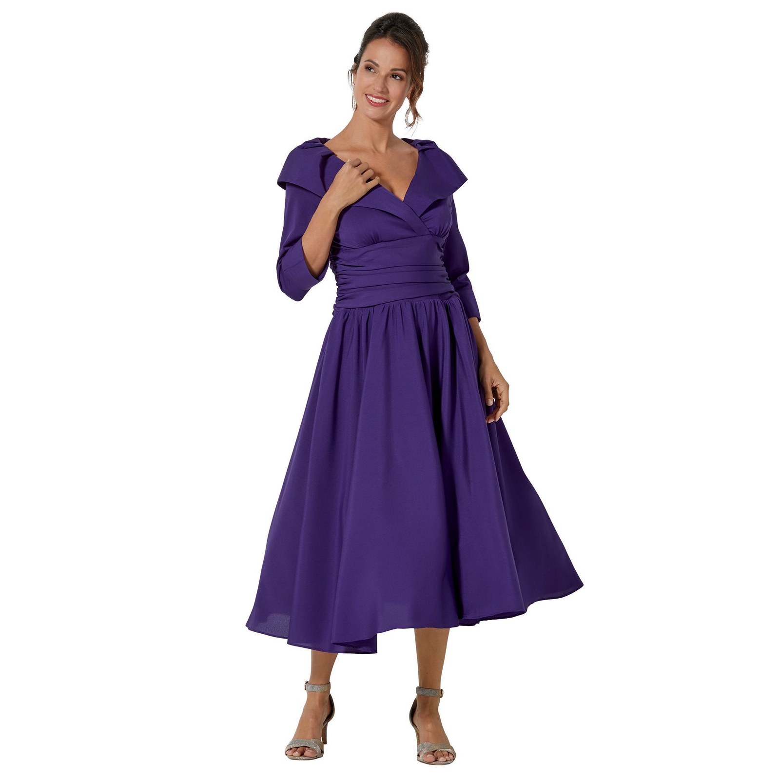 Masseys Collared Dress Purple Dresses 26W
