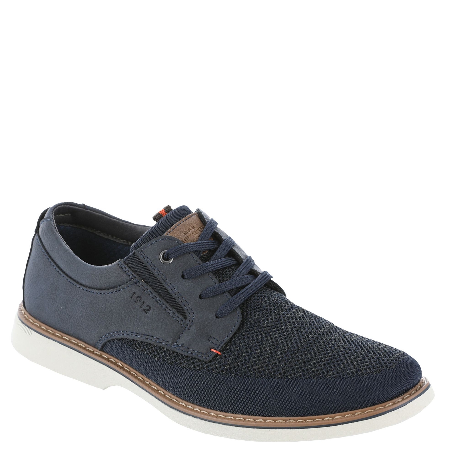 Nunn Bush Otto Knit Plain Toe Oxford Men's Navy Oxford 12 M