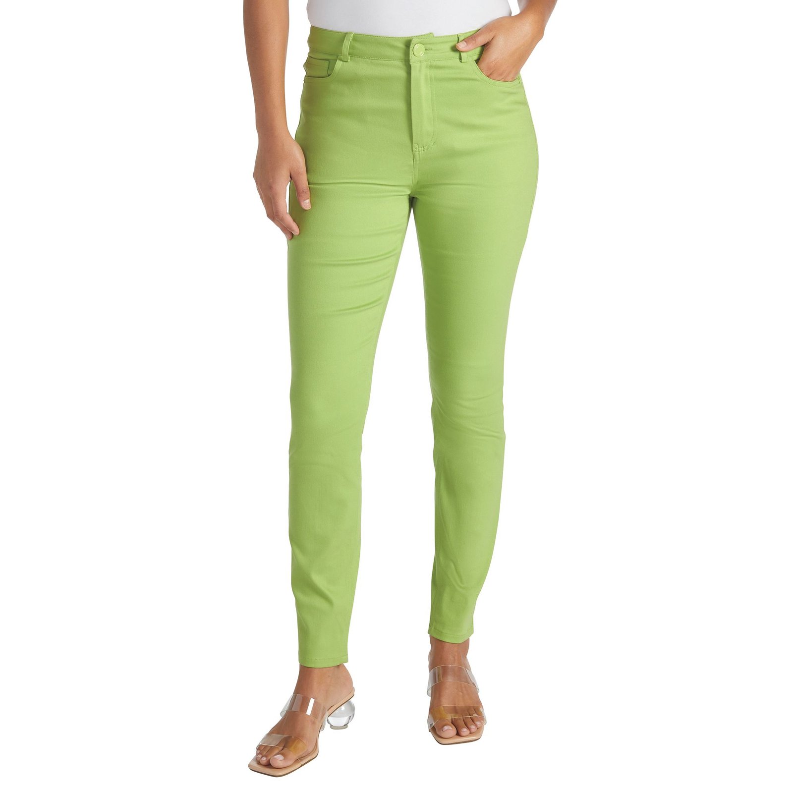 Masseys High-Rise Colored Skinny Jean Green Pants 28W