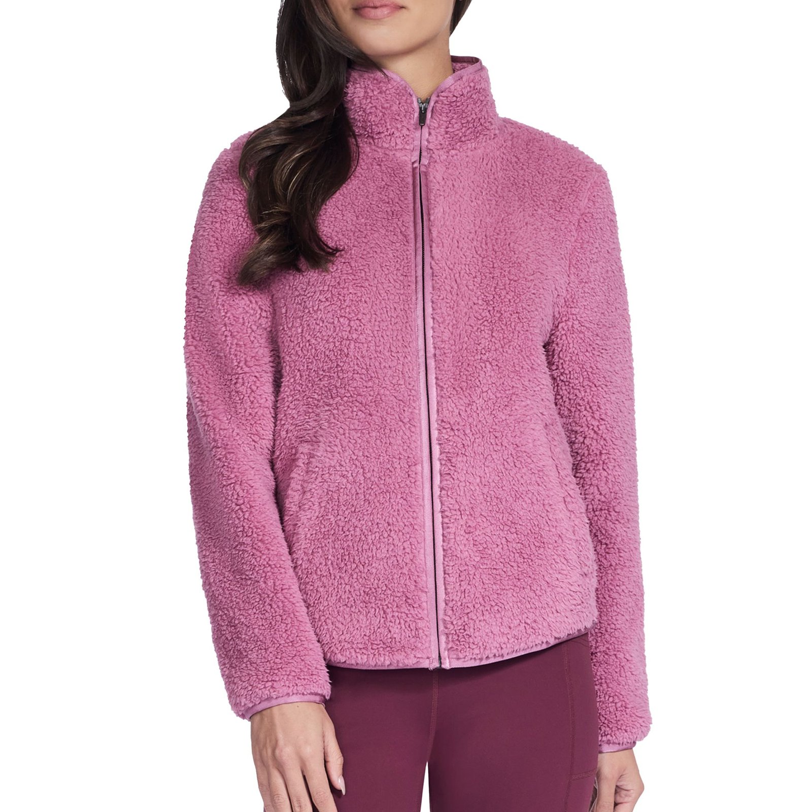Skechers Women's Skech-Sherpa Jacket Pink Jackets