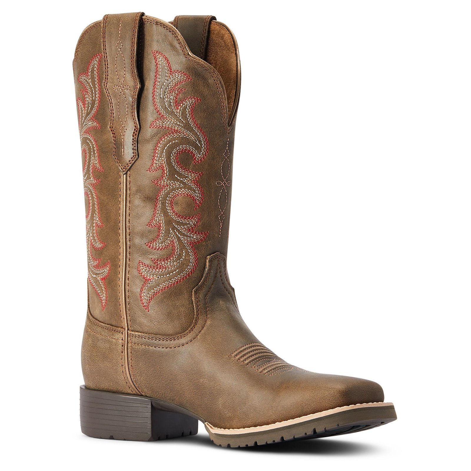 Ariat Hybrid Rancher StretchFit Embroidered Square Toe Cowboy Boots