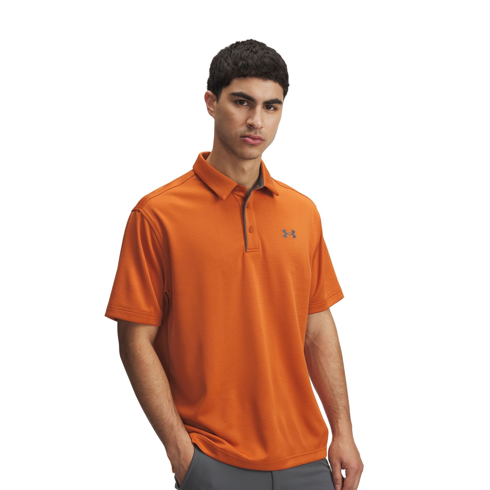 Under Armour Men's Tech Polo Orange Knit Tops XL -  197778995604