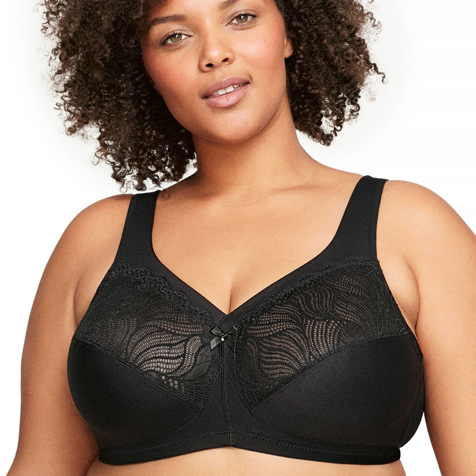 Glamorise MagicLift Natural Shape Support Bra Black Bras 42-C