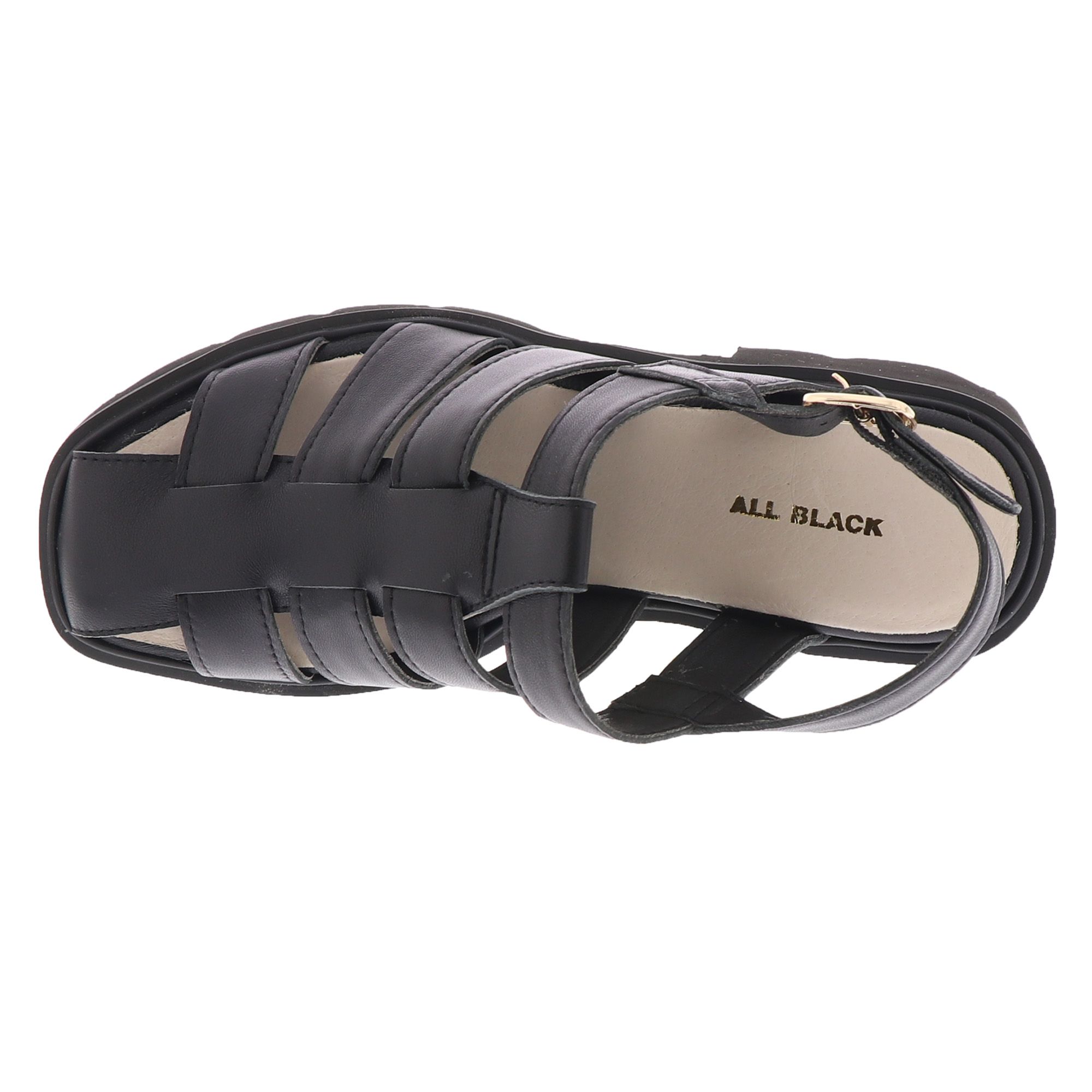 ПОЛНОСТЬЮ ЧЕРНЫЕ женские сандалии-гладиаторы Max Lugg 38890₽