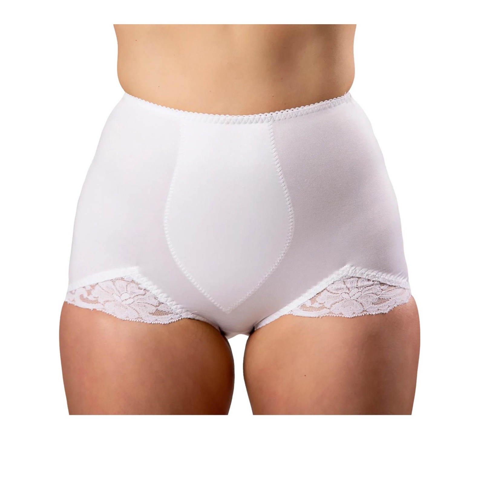 Rago Women's Light Shaping Tummy Control Panty Brief White Shapewear 2X