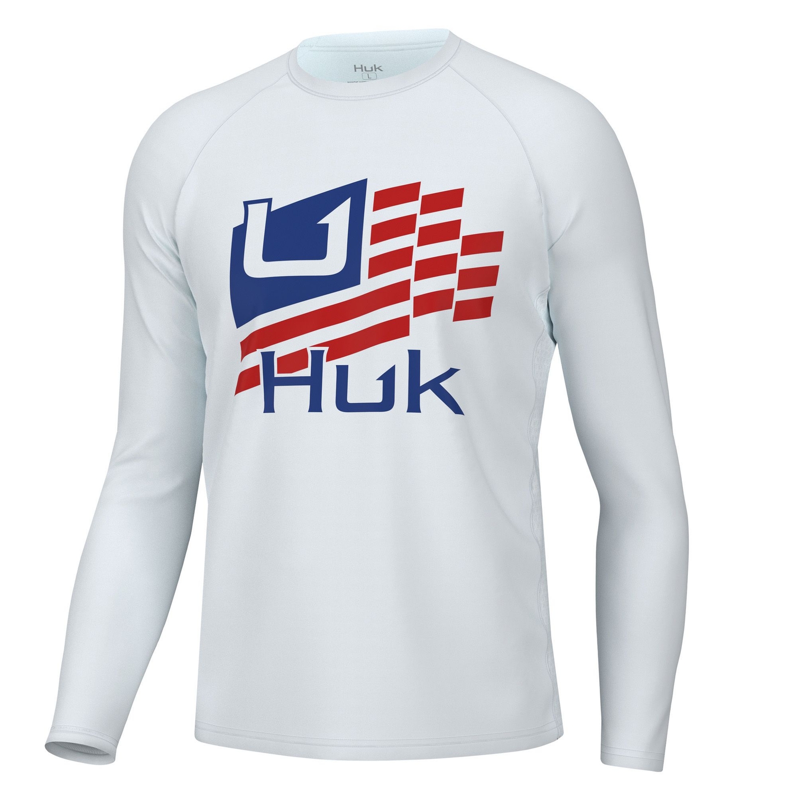 Pursuit HUK Stripes Crew White Knit Tops XXXL