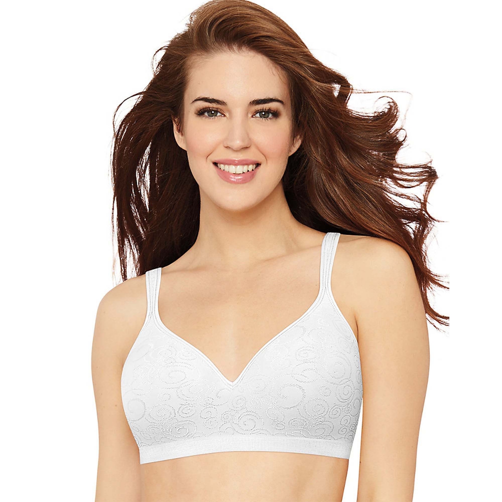 Bali Comfort Revolution Wire-Free White Bras 38-D