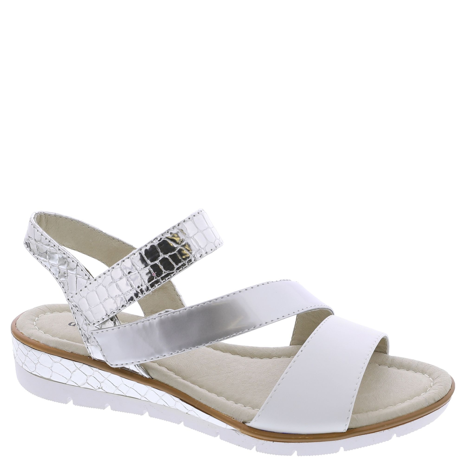 David Tate Byblos Women's Silver Metallic Sandal 8.5 W