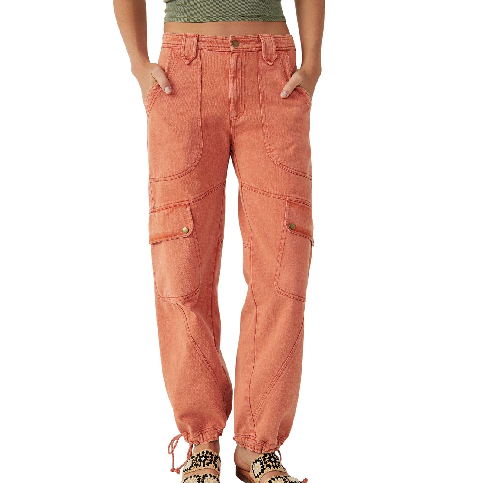 Free People Women's Come And Get It Utility Multi Pants XS-Regular